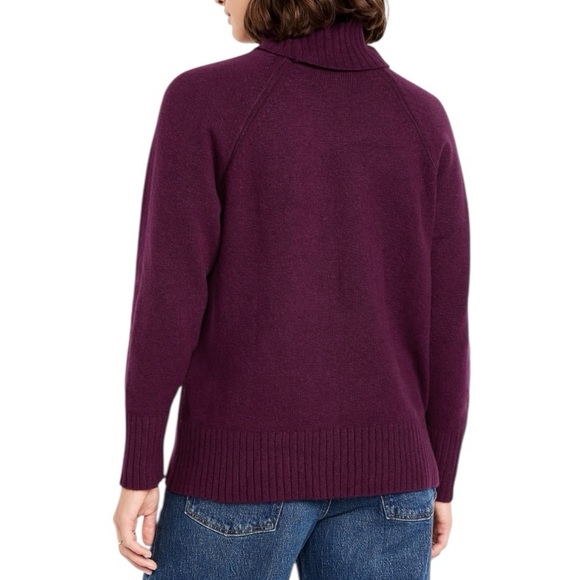 Old Navy So Soft Turtleneck Sweater Plum Purple - Picture 9 of 12